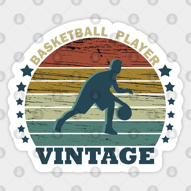 vintage basketball player Sticker by omitay